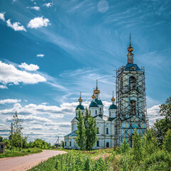 landscape rural orthodox church