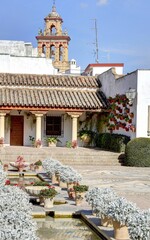 Wall Mural - dans les rues de Cordoue et dans les maisons avec cour intérieure et patio typiquement andalouse et patios, Andalousie Espagne