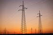 © Miroslav Posavec - Electric power line network photographed against beautiful, winter sunset