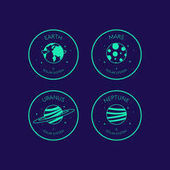 Group of four planets outlined 1