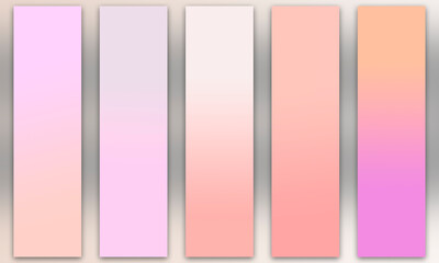 Sticker - set of six high resolution gradient pink swatches