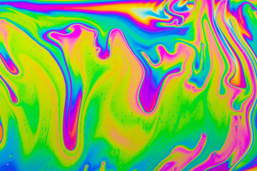 Wall Mural - psychedelic multicolored background abstract. rainbow colors. patterns background. photo macro shot 