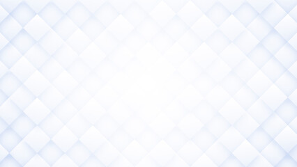 Wall Mural - 3d rendered rhombus mosaic tile grid pattern white abstract technology background. three dimensional