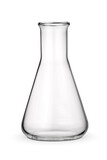 Fototapeta  - Empty chemical flask isolated on white background.
