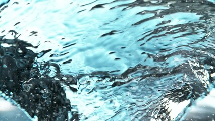 Poster - Super slow motion of rotating water in twister shape. Filmed on high speed cinema camera, 1000 fps.