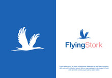 Stork Logo Design. Logo Template
