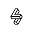 l s ls sl initial 3d logo design vector template