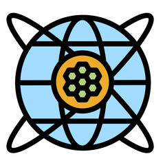 Sticker - nanotech line icon