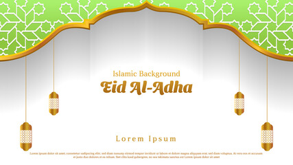 Islamic background design. eid Al Adha greeting card design template, islamic vector illustration