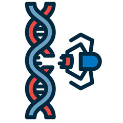 Sticker - DNA two tone icon