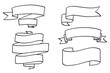 © Mooam - Vector set of ribbon banner doodle isolated