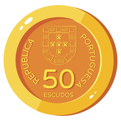 Wall Mural - Escudo Coin