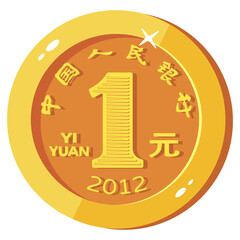 Wall Mural - Yuan Coin 