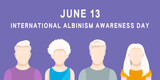 Fototapeta Pokój dzieciecy - International Albinism Awareness Day. June 13. Silhouettes of people with albinism
