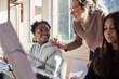 © Johnér - Teenage girls and teacher during keyboard lesson