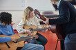 © Johnér - Teenagers attending guitar lesson