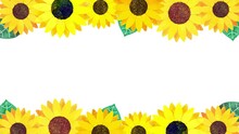 Watercolor Sunflowers Illustration Frame