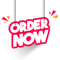 Poster - Hanging Sign With Text Order Now