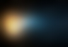 Small Black Dots Cover Dark Blue Empty Background Decorated Low Yellow Flash Light. Polished Surface.