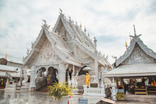 Wat Ming Muang White Temple In Nan Province, Thailand