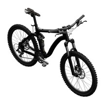 Black Mountain Bike On An Isolated White Background. 3d Rendering.