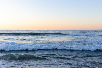 Sunset on the ocean with gentle colors