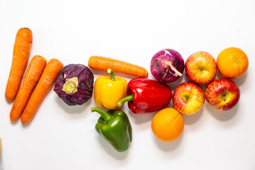 Wall Mural - Mix colorful of tropical fruit vitamin food