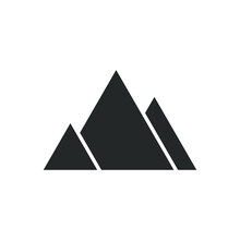 Mountain Icon. Rock Symbol. Vector Illustration Image.