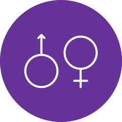 Canvas Print - Gender Sign Icon 