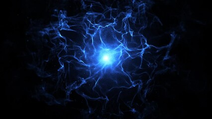 Wall Mural - shockwave explosion particles background loop/ 4k animation of an abstract space shockwave particles