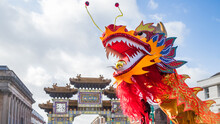 Chinese Dragon Under A Bright Sky
