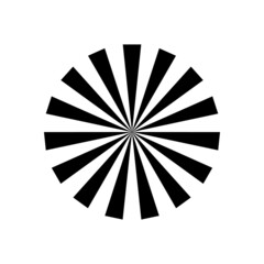 Wall Mural - radial sunburst. round sun burst. radial black-white icon. starburst circle. abstract stripes with c