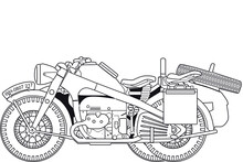 German Military Motorcycle Widely Used By The German Army During World War II On All Fronts
