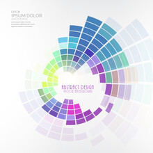 Colorful Circular Mosaic Design Vector Background