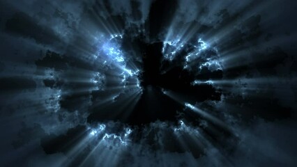 mysterious blue light background. this video clip shows a mysterious and dark background with glowin