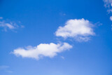 Fototapeta Na sufit - Cumulus clouds. White clouds on a blue background.