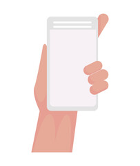 hand with smartphone