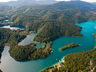 Sticker - Aerial view of the Plitvice Lakes National Park in Croatia