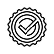 checkmark quality line icon vector. checkmark quality sign. isolated contour symbol black illustration