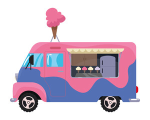 Poster - ice cream food truck