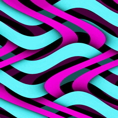 Wall Mural - Bright multicolor background. Blue red wavy pattern.	
