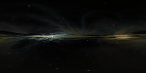 nebula with stars, 8K 360 degree panorama (glowing colourful 3d space environment render map, spherical equirectangular hdri background)