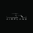 private jet cut edge vector for logo suggestions on black background
