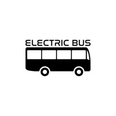 Sticker - Electric bus icon isolated on white background