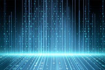 Abstract technology background. Digital computer code