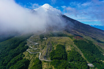 Wall Mural - Osorno Vulkan in Chile aus der Luft | Osorno Volcano in South America