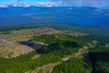 Wall Mural - Osorno Vulkan in Chile aus der Luft | Osorno Volcano in South America