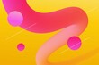 3d trend colorful gradient motion twisted liquid line shape futuristic abstract background. Pink, orange, red fluid flow wave. Vector illustration