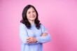 © Timeimage - Portrait of middle aged Asian woman on pink background