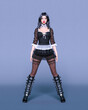 © vladnikon - 3D girl in short corset dress.